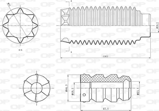 Open Parts DCK5060.04 - Dust Cover Kit, shock absorber autospares.lv