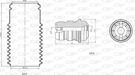 Open Parts DCK5068.04 - Dust Cover Kit, shock absorber autospares.lv