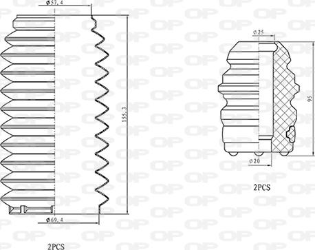 Open Parts DCK5063.04 - Dust Cover Kit, shock absorber autospares.lv