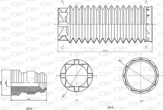 Open Parts DCK5062.04 - Dust Cover Kit, shock absorber autospares.lv