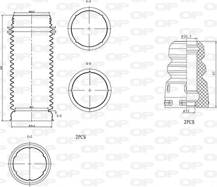 Open Parts DCK5004.04 - Dust Cover Kit, shock absorber autospares.lv