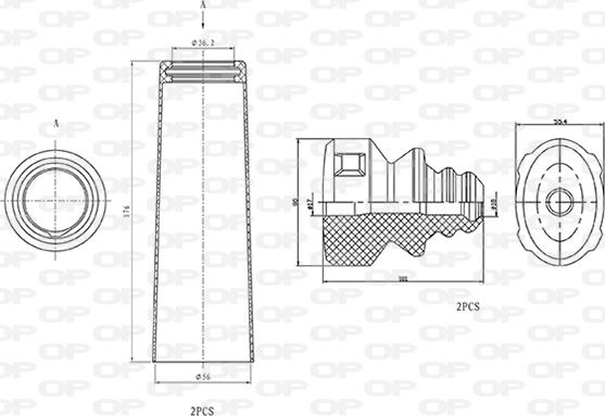 Open Parts DCK5002.04 - Dust Cover Kit, shock absorber autospares.lv