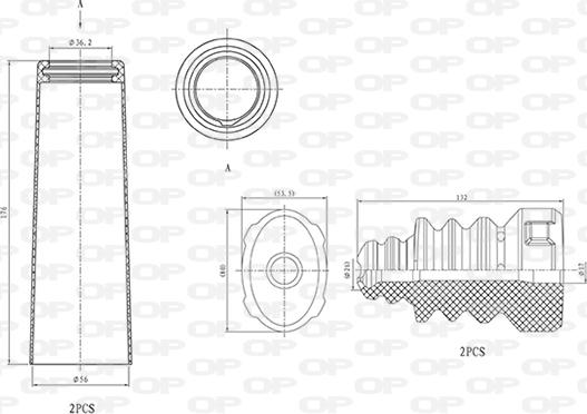 Open Parts DCK5014.04 - Dust Cover Kit, shock absorber autospares.lv