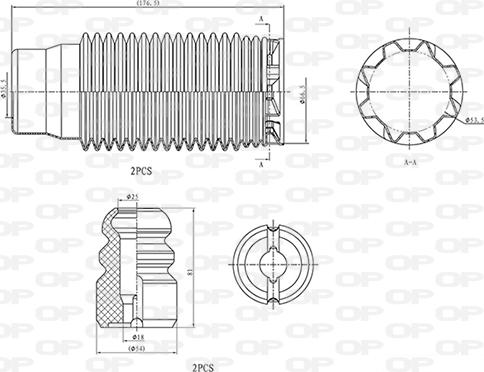 Open Parts DCK5013.04 - Dust Cover Kit, shock absorber autospares.lv