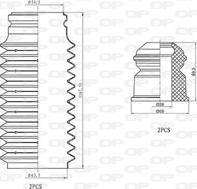 Open Parts DCK5039.04 - Dust Cover Kit, shock absorber autospares.lv