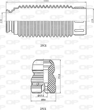 Open Parts DCK5034.04 - Dust Cover Kit, shock absorber autospares.lv