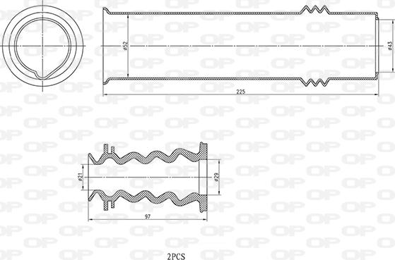 Open Parts DCK5035.04 - Dust Cover Kit, shock absorber autospares.lv