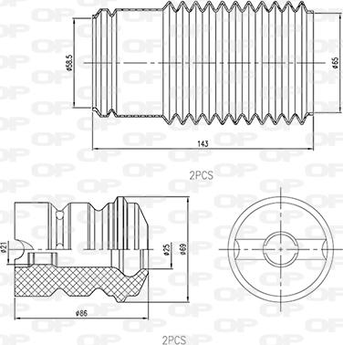 Open Parts DCK5030.04 - Dust Cover Kit, shock absorber autospares.lv