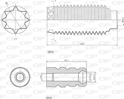 Open Parts DCK5024.04 - Dust Cover Kit, shock absorber autospares.lv