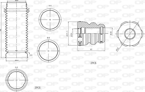 Open Parts DCK5020.04 - Dust Cover Kit, shock absorber autospares.lv