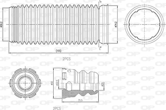 Open Parts DCK5022.04 - Dust Cover Kit, shock absorber autospares.lv