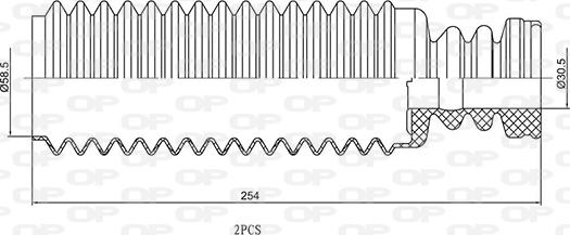 Open Parts DCK5104.02 - Dust Cover Kit, shock absorber autospares.lv