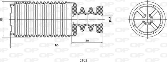 Open Parts DCK5103.02 - Rubber Buffer, suspension autospares.lv