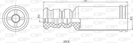 Open Parts DCK5102.02 - Rubber Buffer, suspension autospares.lv