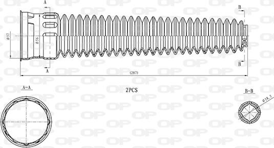 Open Parts DCK5115.02 - Protective Cap / Bellow, shock absorber autospares.lv