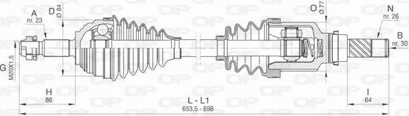 Open Parts DRS6447.00 - Drive Shaft autospares.lv