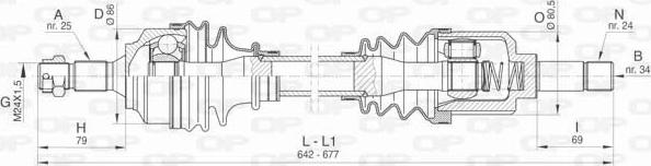 Open Parts DRS6454.00 - Drive Shaft autospares.lv