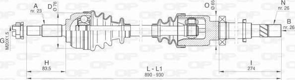 Open Parts DRS6466.00 - Drive Shaft autospares.lv