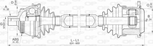 Open Parts DRS6405.00 - Drive Shaft autospares.lv