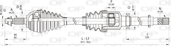 Open Parts DRS6401.00 - Drive Shaft autospares.lv