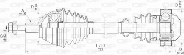 Open Parts DRS6407.00 - Drive Shaft autospares.lv