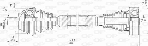 Open Parts DRS6419.00 - Drive Shaft autospares.lv