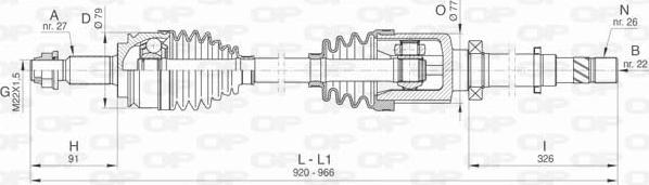 Open Parts DRS6416.00 - Drive Shaft autospares.lv