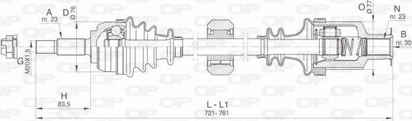 Open Parts DRS6484.00 - Drive Shaft autospares.lv