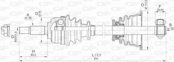 Open Parts DRS6483.00 - Drive Shaft autospares.lv