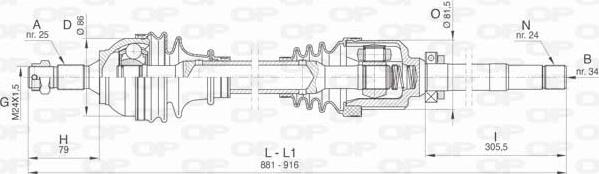 Open Parts DRS6439.00 - Drive Shaft autospares.lv