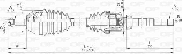 Open Parts DRS6432.00 - Drive Shaft autospares.lv