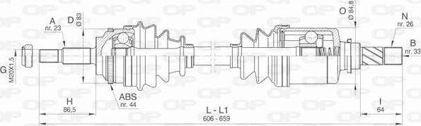 Open Parts DRS6437.00 - Drive Shaft autospares.lv