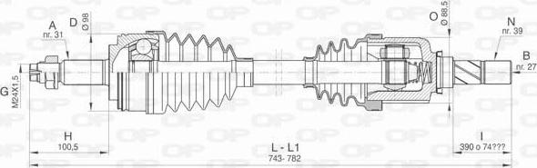 Open Parts DRS6429.00 - Drive Shaft autospares.lv