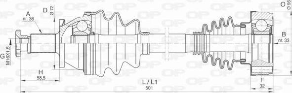 Open Parts DRS6421.00 - Drive Shaft autospares.lv