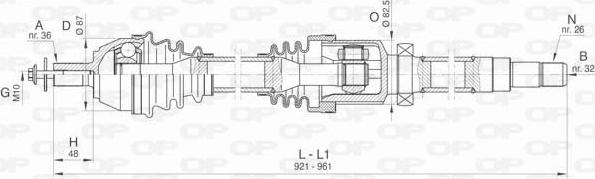 Open Parts DRS6428.00 - Drive Shaft autospares.lv