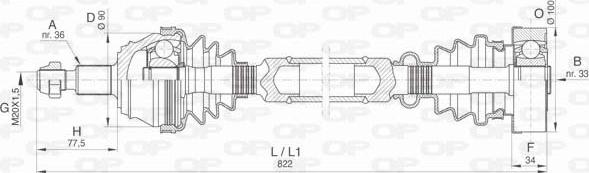 Open Parts DRS6423.00 - Drive Shaft autospares.lv