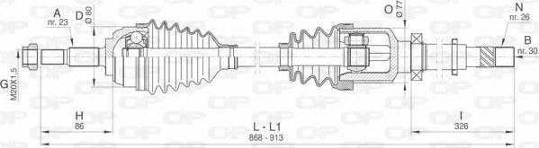 Open Parts DRS6476.00 - Drive Shaft autospares.lv