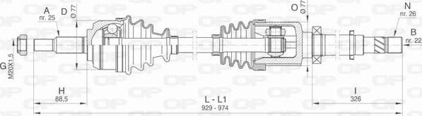 Open Parts DRS6477.00 - Drive Shaft autospares.lv