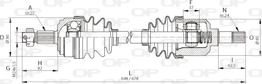 Open Parts DRS6046.00 - Drive Shaft autospares.lv