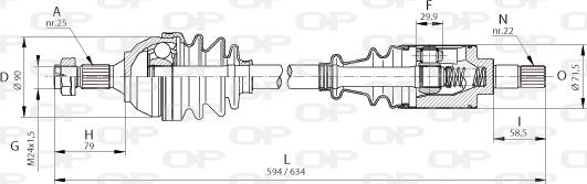 Open Parts DRS6040.00 - Drive Shaft autospares.lv