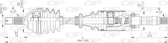 Open Parts DRS6041.00 - Drive Shaft autospares.lv