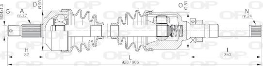 Open Parts DRS6047.00 - Drive Shaft autospares.lv