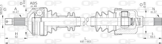 Open Parts DRS6052.00 - Drive Shaft autospares.lv