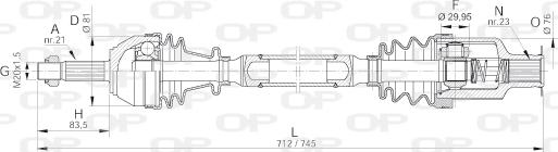 Open Parts DRS6065.00 - Drive Shaft autospares.lv