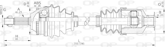 Open Parts DRS6067.00 - Drive Shaft autospares.lv