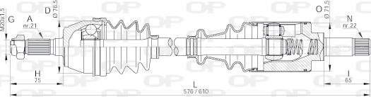 Open Parts DRS6004.00 - Drive Shaft autospares.lv