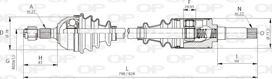 Open Parts DRS6001.00 - Drive Shaft autospares.lv