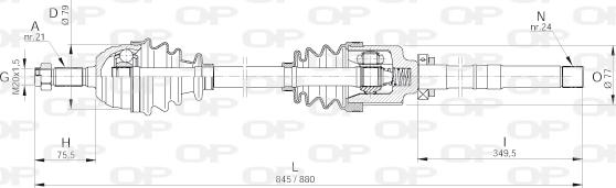 Open Parts DRS6003.00 - Drive Shaft autospares.lv