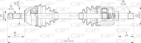 Open Parts DRS6002.00 - Drive Shaft autospares.lv