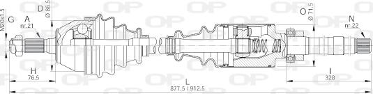 Open Parts DRS6019.00 - Drive Shaft autospares.lv